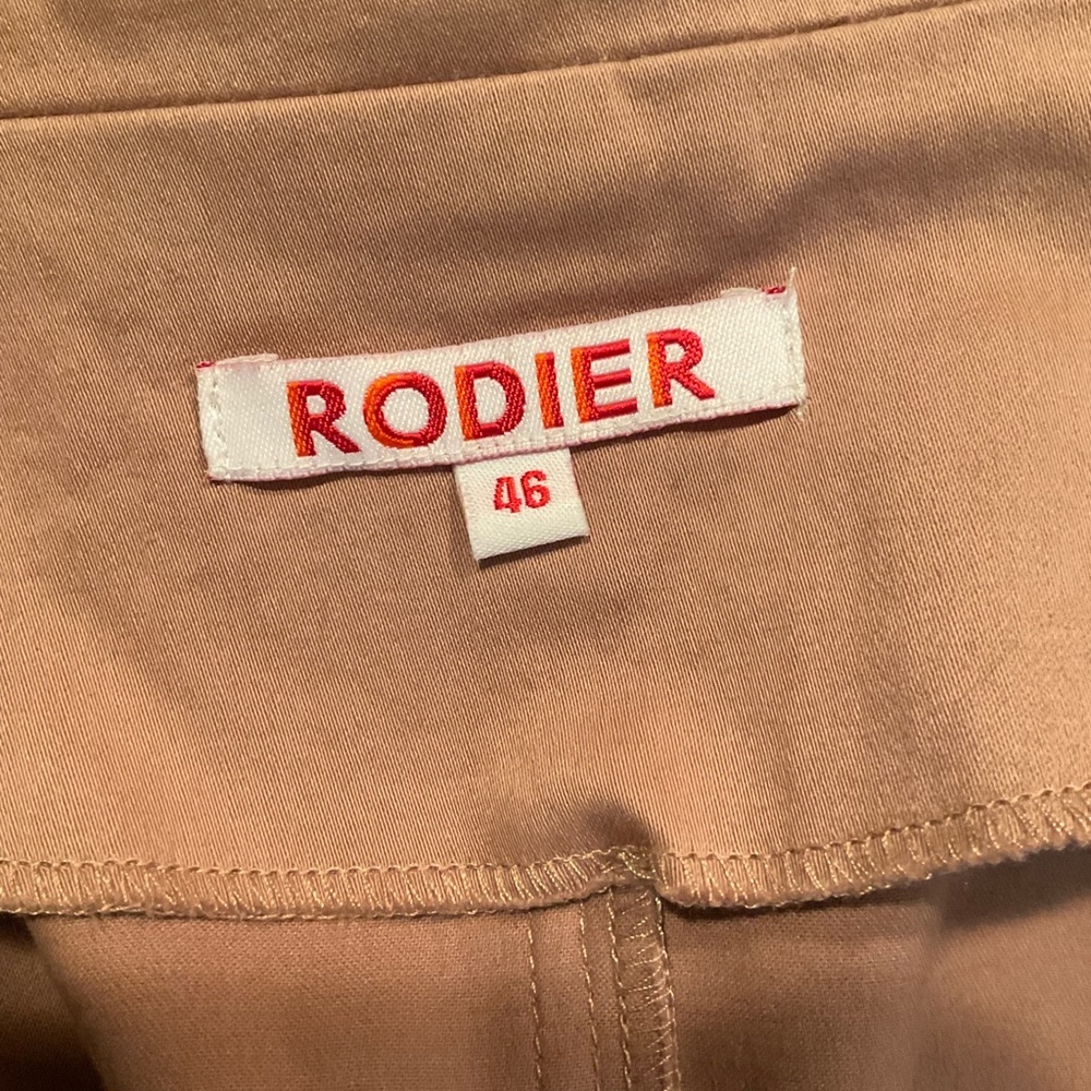 “RODIER” VINTAGE Blush/Salmon Colour Zip Up Knit Sleeved Cotton Blend Jacket. - Picture 9 of 15